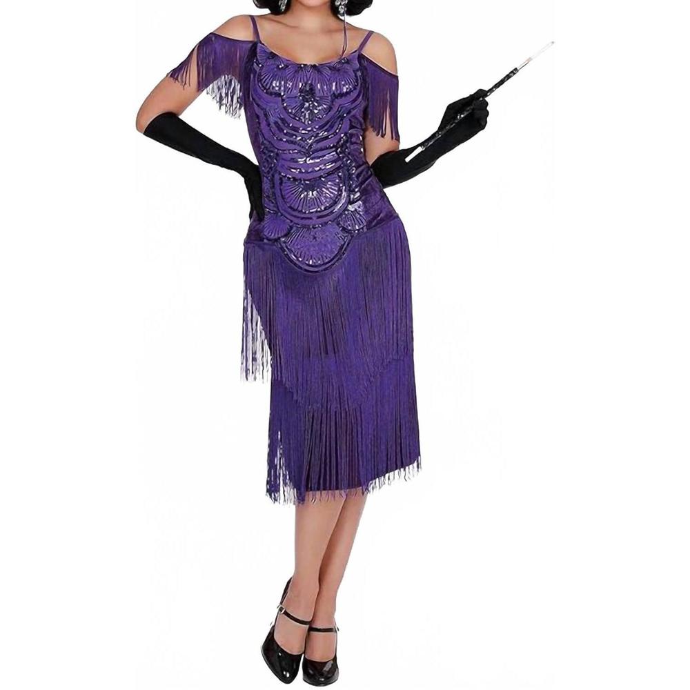NEW DREAMGIRL miss ritz flapper dress in purple